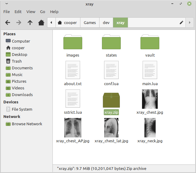 Folder structure after zipping folder